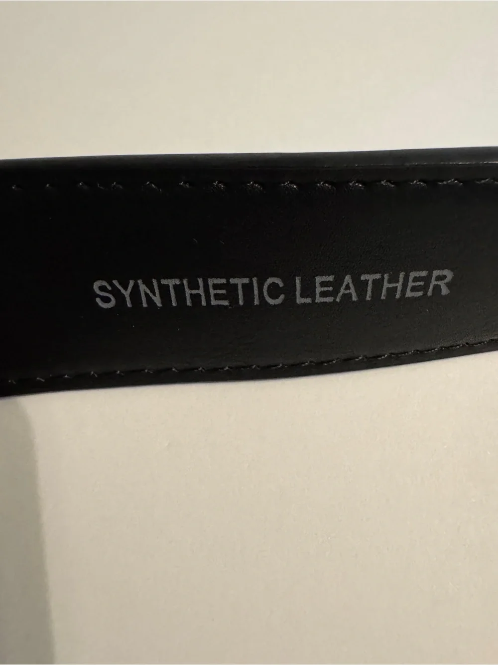 Dickies Black Leather Work Belt with Silver Buckle